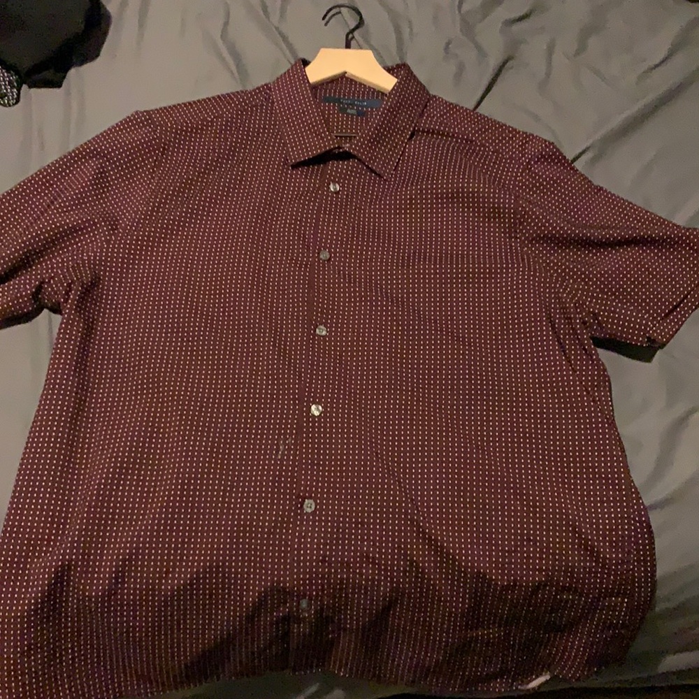 Maroon button shirt